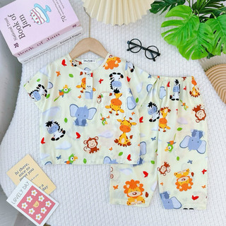 Bộ lanh tole bé trai quần dài tay ngắn chất vải lanh hai da mát mẻ, mềm mịn, thấm hút mồ hôi