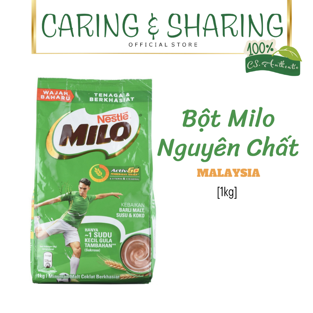 Milo Sữa Bột Nguyên Chất Nestle Milo Malaysia - Bịch 1 Kg