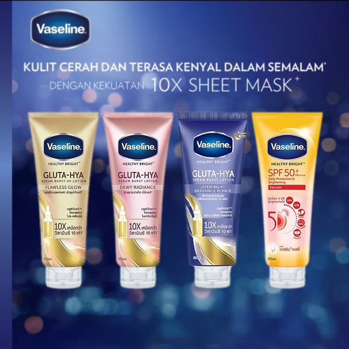 [DuyNisa Thailand] Dưỡng Thể Trắng Da Vaseline 70x Gluta HYA 290ml