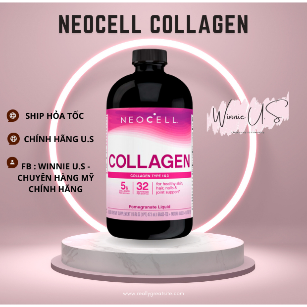 [ Bill Costco Mỹ Mẫu Mới] NeoCell Collagen Lựu 473ml.