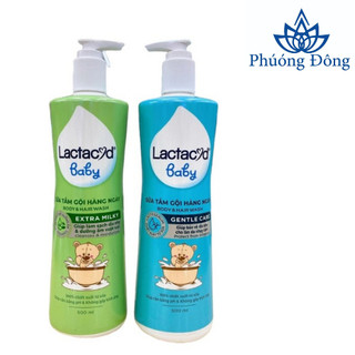 (Chính hãng) Sữa tắm gội ngừa rôm sảy cho bé Lactacyd milky 500ml