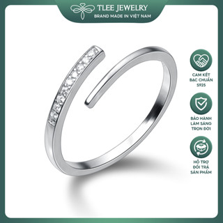 Nhẫn nữ bạc 925 TLEE đính đá có thể điều chỉnh size Little Ring A0322