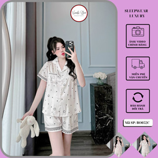 Bộ pijama nữ áo cộc quần đùi họa tiết hoa nhí màu nhẹ nhàng chất lụa tơ cao cấp Xumaki Store BO052C
