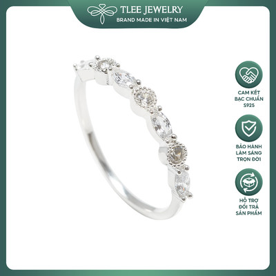 Nhẫn bạc nữ TLEE Gavia nạm đá lấp lánh cao cấp TLEE JEWELRY A0158