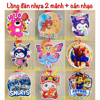 10 cái 10 mẫu lồng đèn trung thu nhựa lắp ráp có nhạc có đèn nhiều màu cho bé