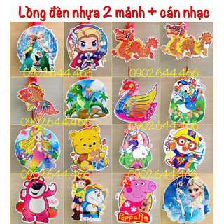 100 lồng đèn trung thu có nhạc - lồng đèn trung thu nhựa lắp ráp 2 mảnh nhiều mẫu