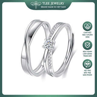 Nhẫn bạc TLEE, nhẫn đôi đeo nam nữ gắn kết yêu thương TLEE JEWELRY