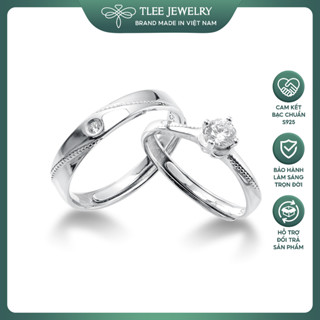 Nhẫn bạc TLEE, nhẫn đôi đeo nam nữ tự điều chỉnh size Endless Love TLEE JEWELRY