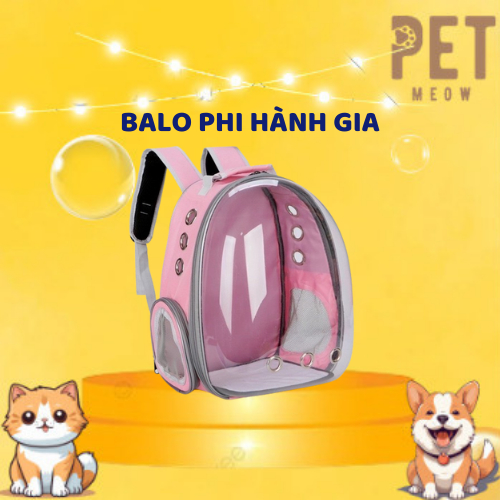 Balo chó mèo, balo đựng chó mèo, balo phi hành gia đựng chó mèo tặng kèm tấm lót