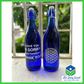 Chai thái dương lam thuỷ - chai thuỷ tinh xanh 1 lít