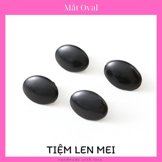 🌸 Mắt thú OVAL màu đen gài - Làm mắt thú bông - Phụ kiện handmade 🌸