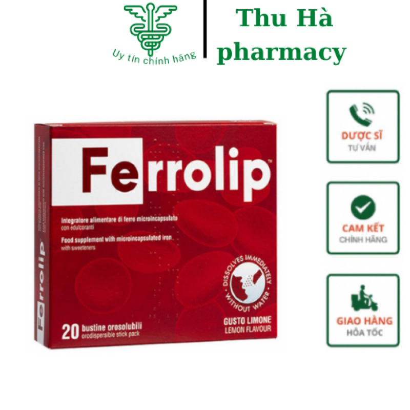 [Chính hãng Tích điểm] Sắt bầu, Sắt sinh học Ferrolip liposome bổ sung sắt cho mẹ bầu người thiếu má