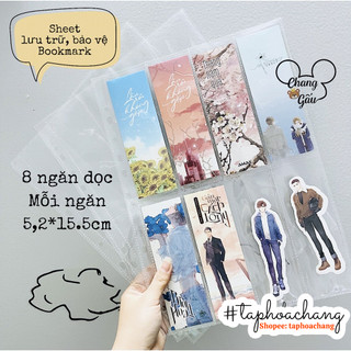 Sheet khổ A4 đựng Bookmark 8 ngăn dọc - Sheet 8 ô dọc Sheet bookmark