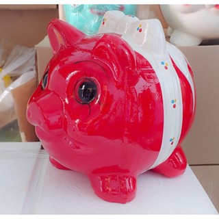 Heo đất tiết kiệm có nơ size lớn 30cm