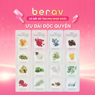 Combo MIX Mặt Nạ Thiên Nhiên Dưỡng Ẩm Giảm Mụn Trắng Da 3DFOODAHOLIC Nature Skin Mask 23gx10