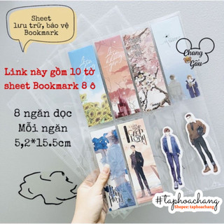 10 Sheet đựng Bookmark 8 ngăn - Binder sheet bookmark 8 ô dọc - Sheet A4