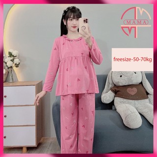 Bộ bầu - bộ sau sinh Mặc Nhà chất liệu cotton mềm mát mịn