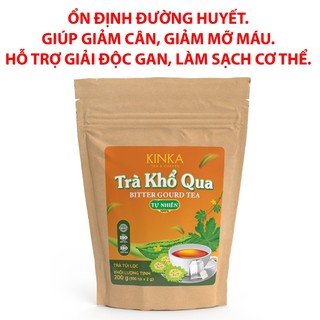 TRÀ KHỔ QUA TÚI LỌC 100 gói x 2g Giúp ổn định đường huyết. Giúp giảm cân - THƯƠNG HIỆU KINKA