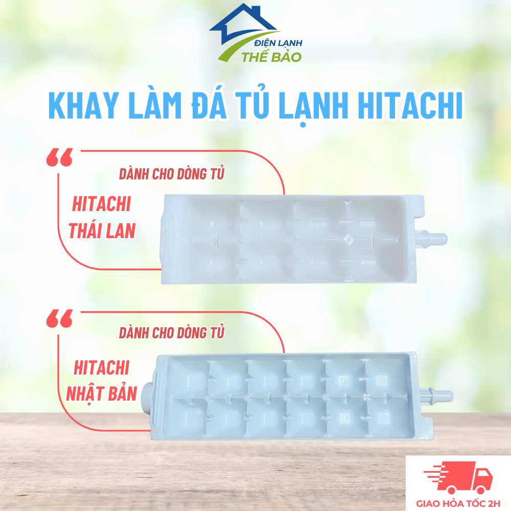 [Phù Hợp Đa Dạng Model] Khay Làm Đá Xoay Tương Thích Tủ Lạnh HITACHI, Vỉ Làm Đá Viên Dành Cho Tủ Lạn
