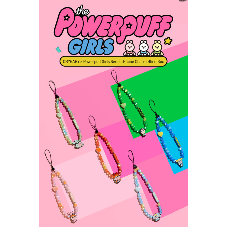 [CHÍNH HÃNG] POP MART CRYBABY × Powerpuff Girls Series Phone Charm - MÓC TREO ĐIỆN THOẠI