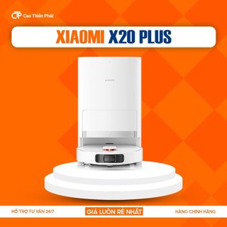 🍀mới 2024🍀robot hút bụi lau nhà xiaomi vacuum x20 plus - tự động giặt giẻ và thổi khô khăn lau - lực hút ấn tượng 6000pa