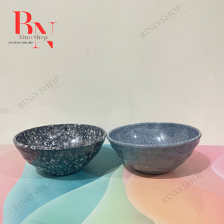 Chén Nhựa Melamine Vân Đá Đen/Xanh-CO16