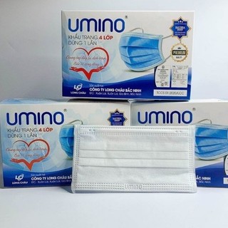 Hộp 50 chiếc khẩu trang y tế 4 lớp kháng khuẩn DIMICO màu xanh dày đẹp, hộp 50 cái, hàng chính hãng