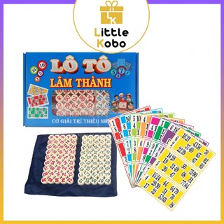 [Lâm Thành] Lô Tô Cao Cấp 2 Mặt Số Lâm Thành Loại Xịn Nhựa Melamine Cờ Loto Giải Trí Đồ Chơi Nhóm