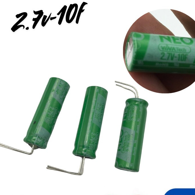 Siêu Tụ 2.7V 10F 11mAh 10F 2.7V chế lưu điện hàn cell mini linh kiện điện tử SMD