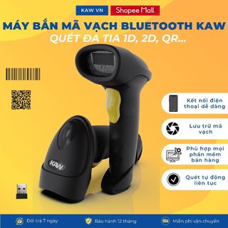 Máy quét mã vạch không dây Bluetooth KAW cao cấp, quét mã vạch, quét mã QR, kết nối điện thoại