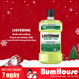 Nước Súc Miệng Ngừa Sâu Răng Vị Trà Xanh Không Cay Listerine Green Tea Zero Alcohol - Dung tích 250ml