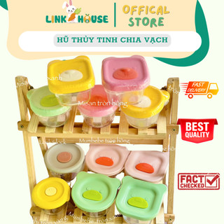 Cốc,Bát (Hũ) thủy tinh, Hộp Trữ Đông chia vạch Đựng Thức Ăn, Đồ Ăn Dặm Cho Bé Mumbebe