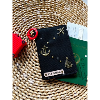 Vỏ hộ chiếu gắn logo - ví đựng passport khắc tên chủ nhân- bao hộ chiếu gắn charm phù điêu- bọc hộ chiếu sticker