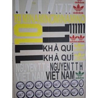 Hình ủi ép nhiệt IN TÊN SỐ ÁO -LỚP Nhóm,,IN THEO YÊU CẦU INBOX SHOP]Tên-Số in áo cầu lông,bàn là tại nhà rất đẹp-luck+/+