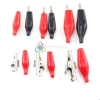 Kẹp cá sấu cặp đỏ đen 28mm 35mm 45mm mỏ kẹp mini đang năng tiện lợi