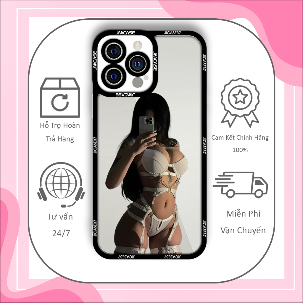 Ốp lưng iPhone silicone cao cấp jicase Hương tịt Khúc Thị Hương sexy cho iPhone 15/14/13/12/11/X/Xsm