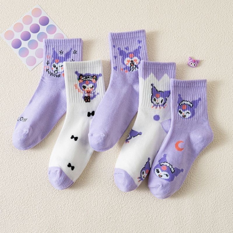 Bộ 10 đôi tất trẻ em cho bé gái koromi chát cotton mềm mại