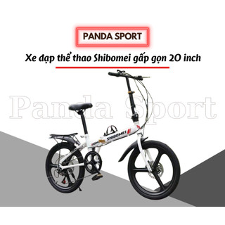 Xe đạp gấp gọn 20inch Shibomeii giảm xóc kép, xe đạp số siêu nhẹ, phụ kiện xe