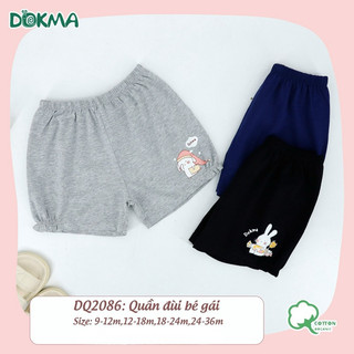 Quần đùi Dokma, quần đùi cotton bé gái DQ2086