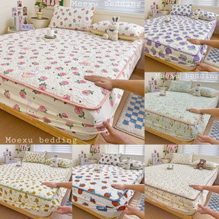 Bộ Ga Gối Trần Bông 3 Món Cotton đũi dệt bông xơ đậu lành - Full Size