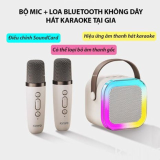 Loa bluetooth K12 Không Dây mini Kèm 2 Micro, Thiết Kế Nhỏ Gọn Tiện Dụng, Thay Đổi Giọng, Dễ Sử Dụng 2GOOD