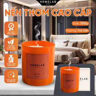 Nến thơm phòng cao cấp mùi hương trà vải - best seller thanh mát 300g_homelab