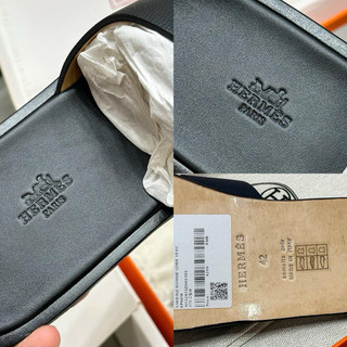 [ Hàng Chính Hãng ] Dép Hm đen đế gỗ da nhám mới 100% full box