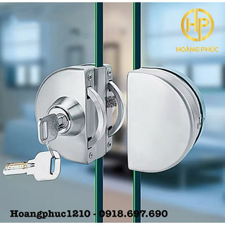 Khoá cửa mở / lùa kính cường lực không cần khoan kính 828
