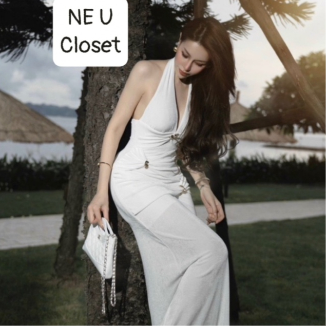 [HÀNG THIẾT KẾ] Váy body maxi váy maxi đi tiệc đầm đi tiệc đầm cổ yếm váy cổ yếm dáng dài váy dáng d