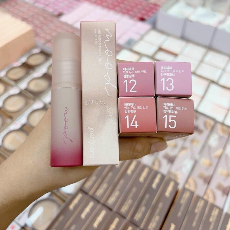 [CHÍNH HÃNG 100%] SON KEM LÌ MỊN PERIPERA INK MOOD MATTE TINT FALL IN ACORN (12-13-14-15)