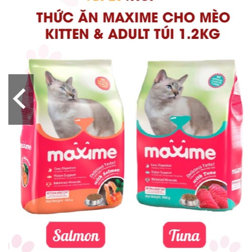 Hạt mèo MAXIME cho mọi lứa tuổi gói 1.2kg (Maxime Kitten & Adult)