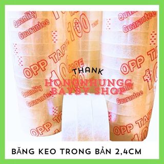 1 cuộn băng keo trong 100 yard, bản rộng 2 cm