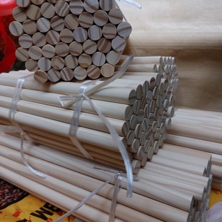 [XẢ HÀNG] Combo 10 Thanh Gỗ Thông Tròn Dài 10cm (Phi 8,10,12, 15, 18, 20, 25, 28mm) Làm Macrame