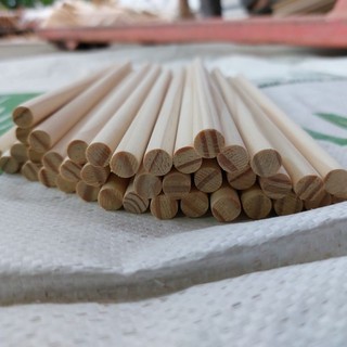 [XẢ HÀNG] Combo 10 Thanh Gỗ Thông Tròn Dài 10cm (Phi 8,10,12, 15, 18, 20, 25, 28mm) Làm Macrame